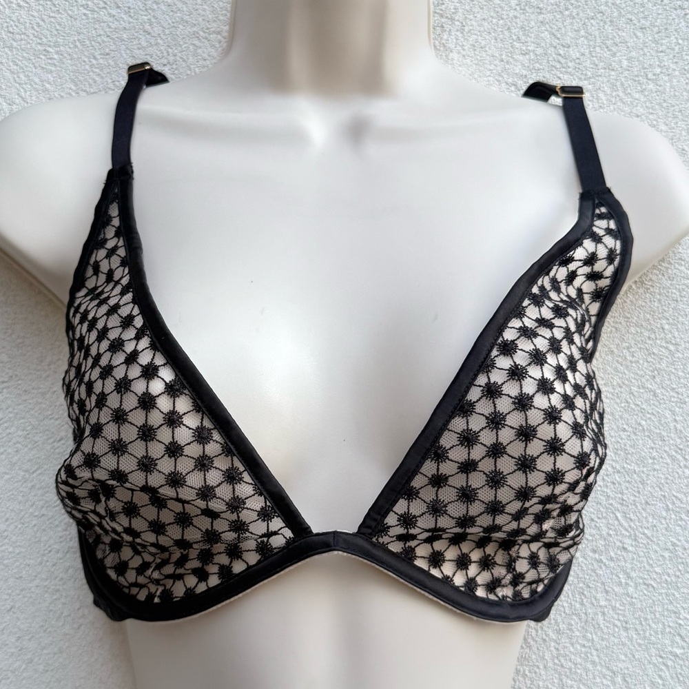 VICTORIAS SECRET LUXE LINGERIE Plunge Bra 34DD